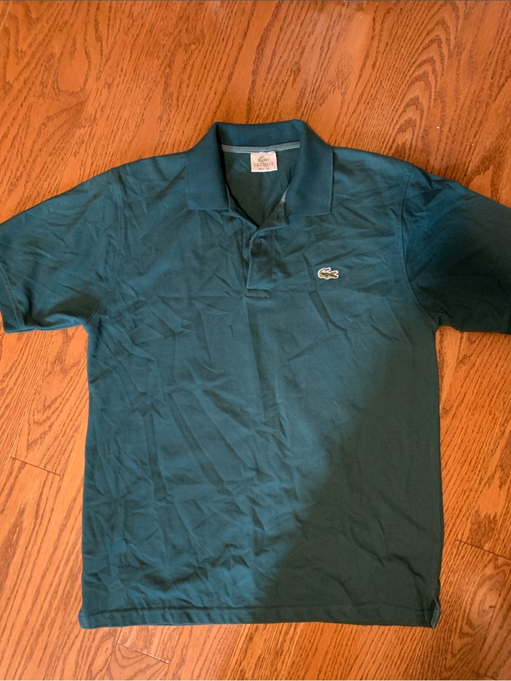 Lacoste Teal-Green Short Sleeve Polo with Crocodile Patch